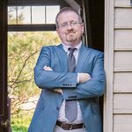 David Hearnes, executive director for the Blount Mansion, visits the Center for the Study of Tennesseans and War.