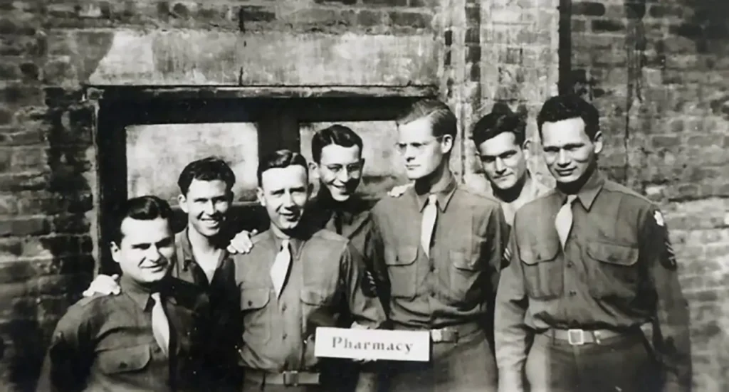 Men posing at 74th General Hospital