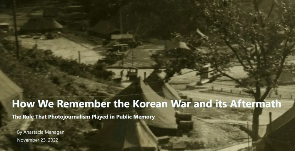 Photo of military tents from the Korean War