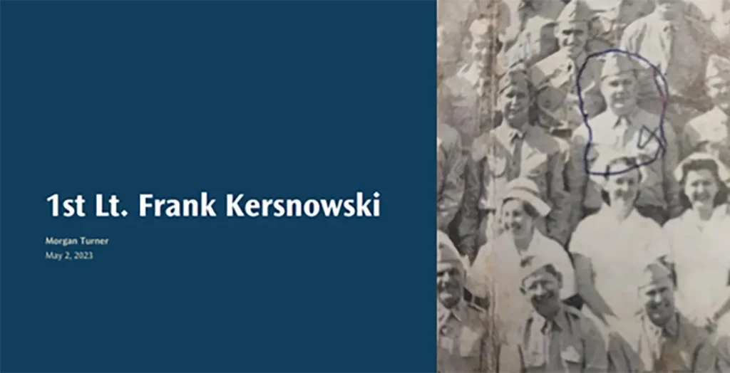 1st Lieutenant Frank Kersnowski