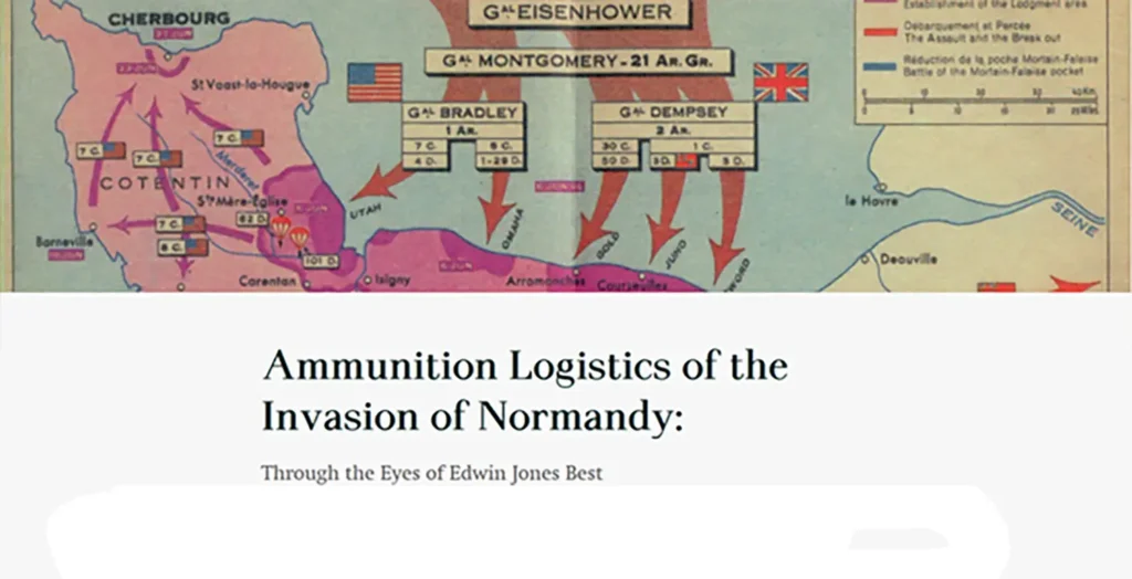 Title card with map of Normandy Invasion