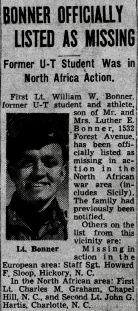 Bonner newspaper clipping.