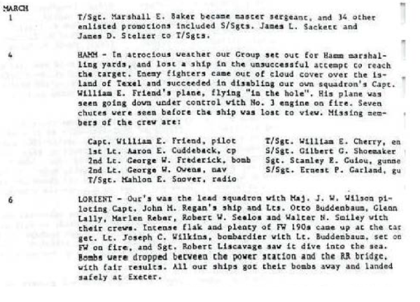 See 368th Squadron: Combat Diary, 1942-45 in Files