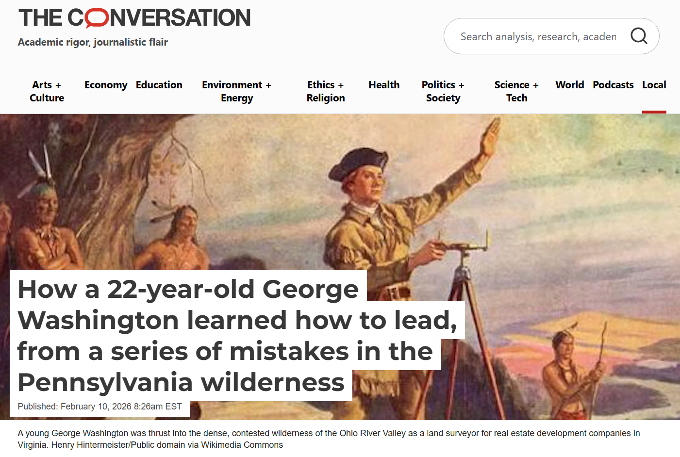 Conversation essay on George Washington