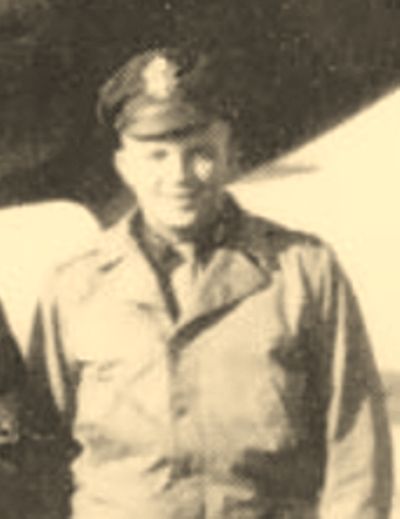 James Douglas Gilbert in flight uniform.