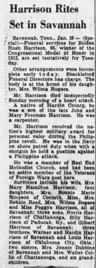 Harrison obituary