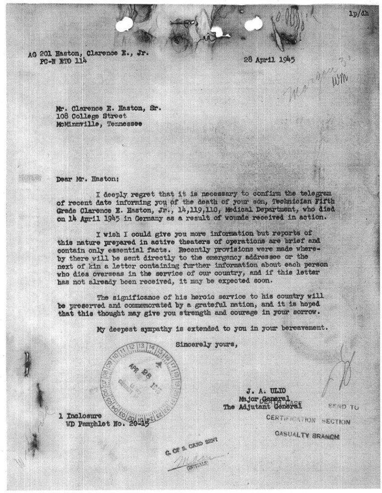 Haston letter to parents.