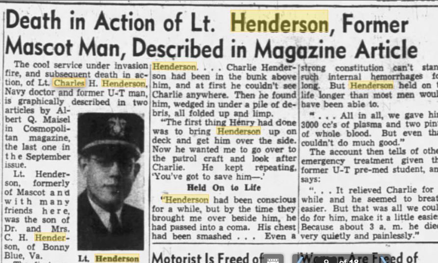 Obituary for Henderson