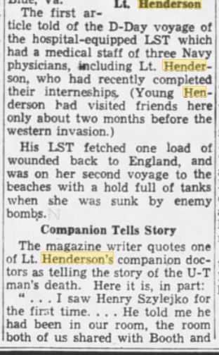 Henderson news clipping