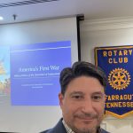 Dr. Chris Magra lecturing at the Farragut Rotary Club