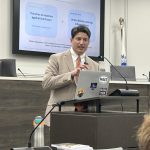 Dr. Chris Magra lecturing at the Farragut Town Hall