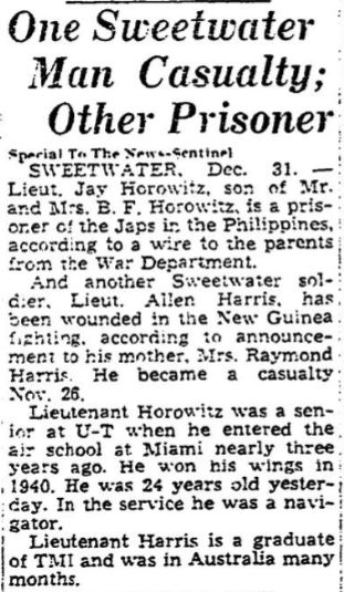 Horowitz Newspaper clipping